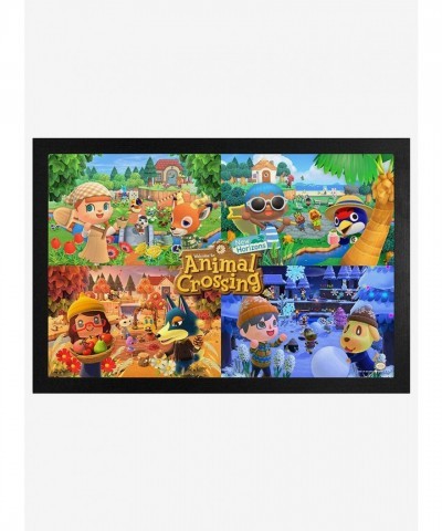 Animal Crossing New Horizons Four Seasons MDF Wooden Framed Wall Art