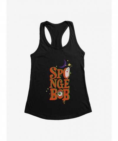 SpongeBob SquarePants Halloween Spooky Print Girls Tank Top