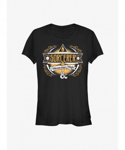 Dungeons & Dragons Sorcerer Themed Girls T-Shirt - Black