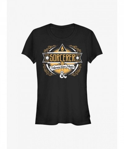 Dungeons & Dragons Sorcerer Themed Girls T-Shirt - Black