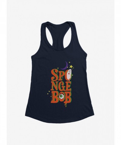 SpongeBob SquarePants Halloween Spooky Print Girls Tank Top