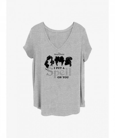 Disney Hocus Pocus Spellbound Grey T-Shirt for Plus Size Girls