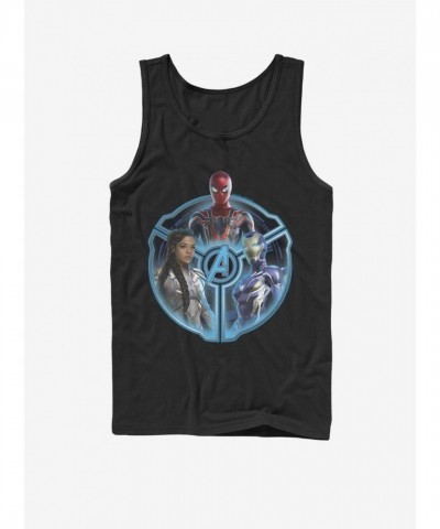 Marvel Heroes Endgame Trio Emblem Tank Top - Men's Black