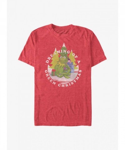 Disney Muppets Red Dreaming Green Christmas T-Shirt for Men