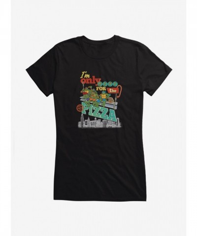 Teenage Mutant Ninja Turtles Only Here For The Pizza - Junior T-Shirt
