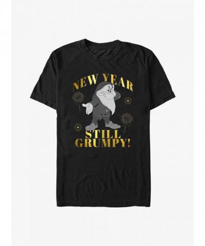 Disney Grumpy New Year T-Shirt for Men - Black