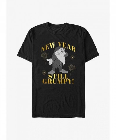 Disney Grumpy New Year T-Shirt for Men - Black