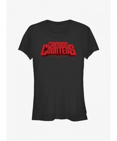 Crimson Logo T-Shirt for Girls - The Boys Black Edition