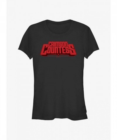 Crimson Logo T-Shirt for Girls - The Boys Black Edition