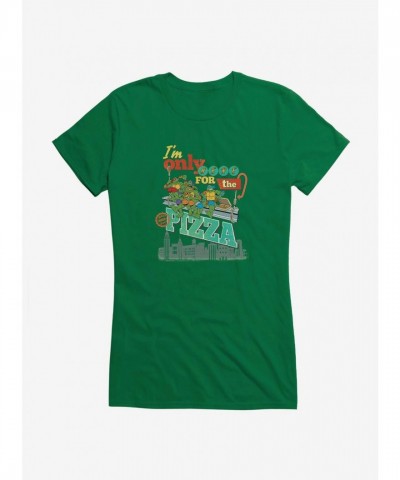 Teenage Mutant Ninja Turtles Only Here For The Pizza - Junior T-Shirt