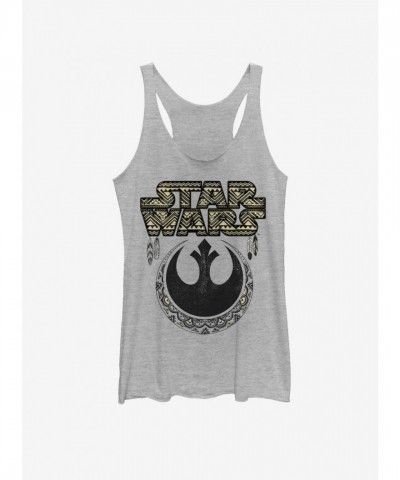 Boho Star Wars Rebel Grey Tank for Girls