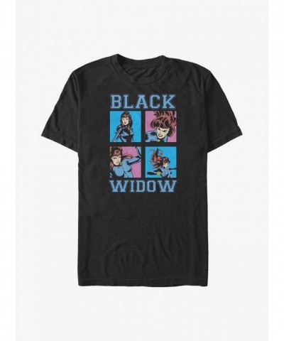 Marvel Big & Tall T-Shirt for Men - Black Widow Graphic - BLACK