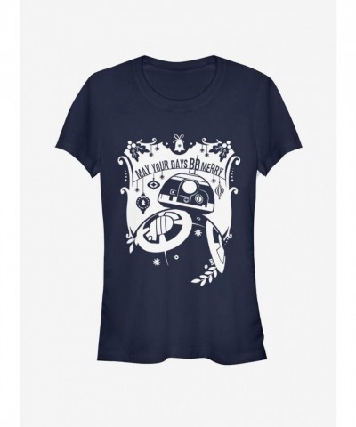 Star Wars BB-8 Girls T-Shirt in Blue - Junior Size