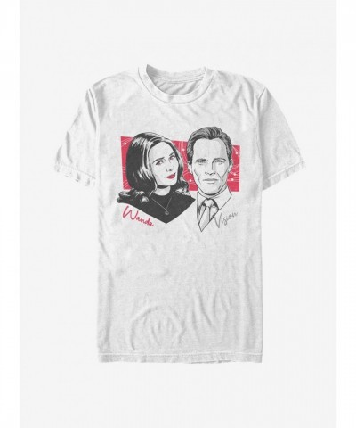 Marvel WandaVision White T-Shirt - Out of Register Print for Men
