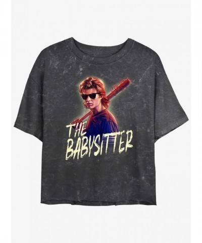 Stranger Things Steve Babysitter Crop T-Shirt for Girls - Multi Colors