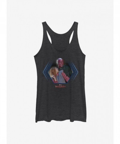 Marvel WandaVision Girls Westview Couple Tank Top - Black