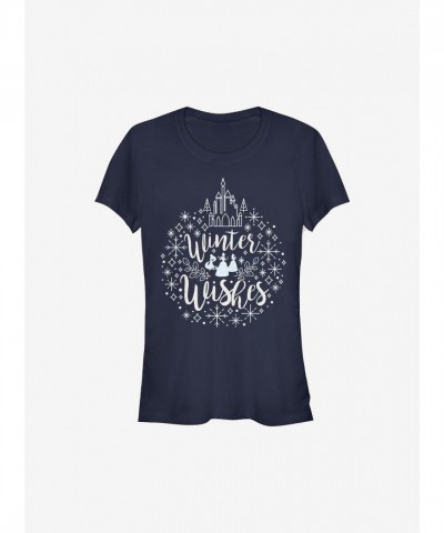 Disney Princess Winter Fantasy Girls T-Shirt - Blue