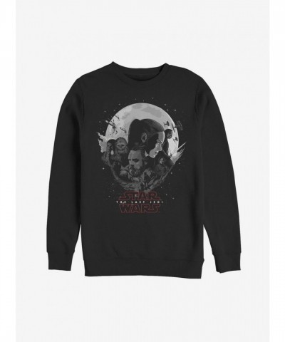 Star Wars The Last Jedi Black Sweatshirt with Rey & Co.