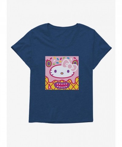 Hello Kitty Soft Kaiju Cone T-Shirt for Women Plus Sizes