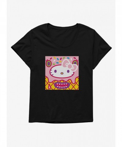 Hello Kitty Soft Kaiju Cone T-Shirt for Women Plus Sizes