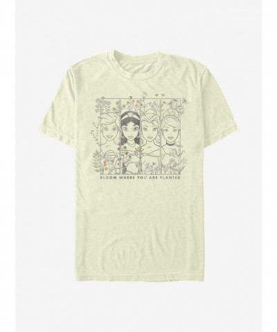 Disney Floral Princess T-Shirt - Lightweight Men's Beige