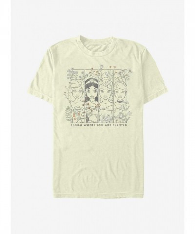 Disney Floral Princess T-Shirt - Lightweight Men's Beige