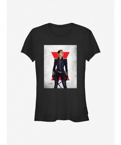 Marvel Black Widow Graphic Tee for Girls - Black