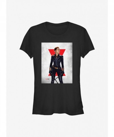 Marvel Black Widow Graphic Tee for Girls - Black