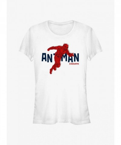 Marvel Ant-Man Pop Art Girls T-Shirt - White Junior Size