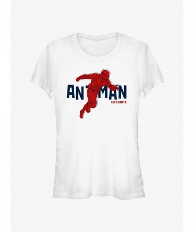 Marvel Ant-Man Pop Art Girls T-Shirt - White Junior Size