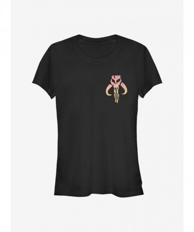 Mandalorian Mando Symbol T-Shirt for Girls - Black