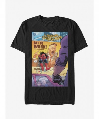 Marvel's Spider-Man Work Attire T-Shirt - Black Men's Size