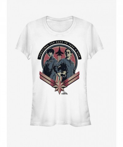 Marvel Captain Marvel Superheroine T-Shirt for Girls - White