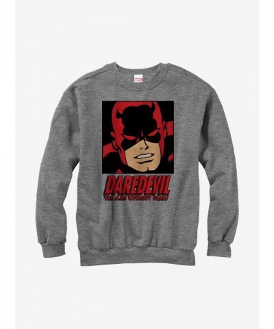 Marvel's "Man Without Fear" Daredevil Heather Grey Sweatshirt