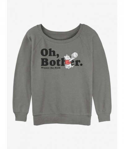 Disney Girls Winnie The Pooh Grey Slouchy Sweatshirt