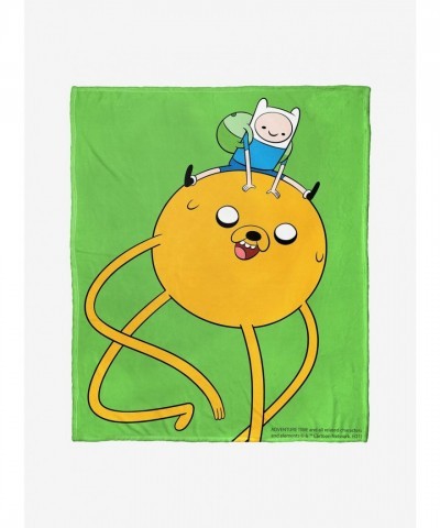 Adventure Time Taking A Ride Soft Silk Touch Throw Blanket by The Northwest