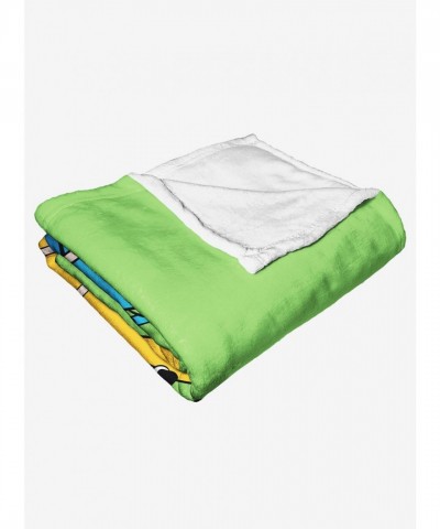 Adventure Time Taking A Ride Soft Silk Touch Throw Blanket by The Northwest