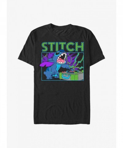 Dsny Lilo Stitch Cool Cotton T-Shirt - Black Men's Size
