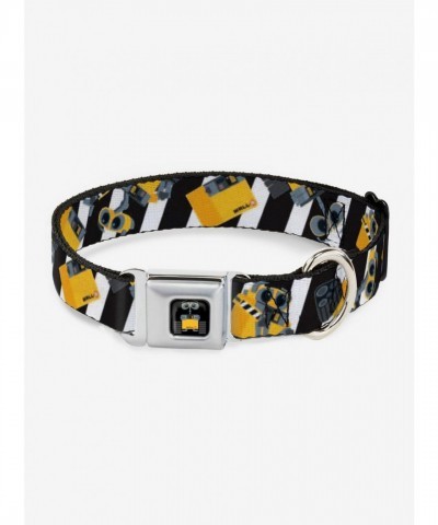 Disney Pixar Wall-E Inspired Black and White Seatbelt Dog Collar