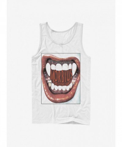 Marvel Morbius Fangs Tank Top - White Men's