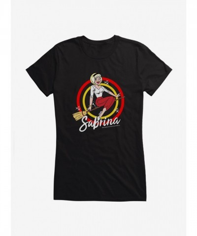 Archie Comics Official Sabrina Witch Broom Girls T-Shirt