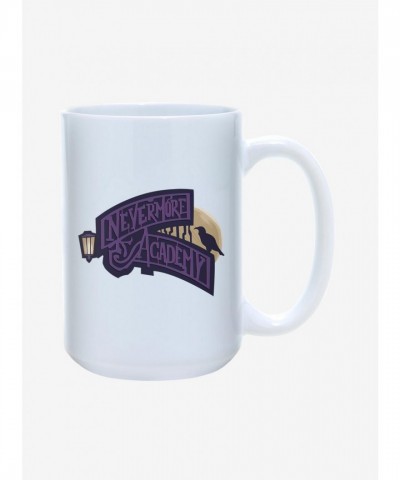 Wednesday Nevermore Academy White Ceramic Mug - 15oz Glossy Finish