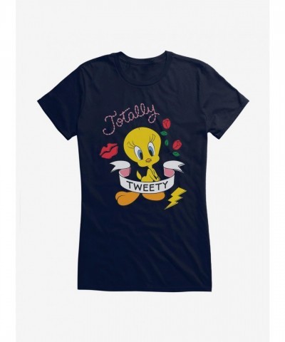 Totally Tweety Girls T-Shirt by Looney Tunes - Junior Sizes