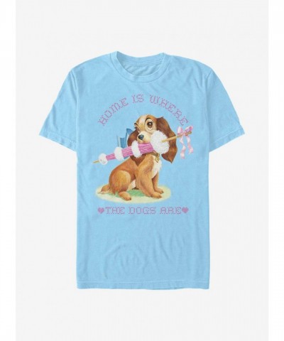 Disney Lady And The Tramp T-Shirt for Men: Cozy Home is Where