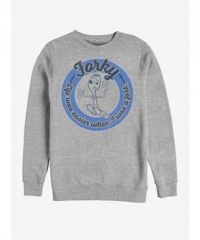 Disney Toy Story 4 Forky Heathered Grey Sweatshirt for Men