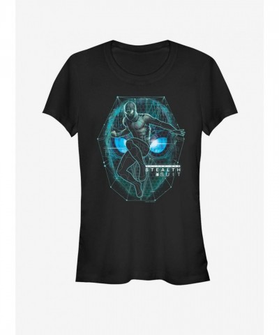 Marvel Girls Stealth Suit T-Shirt - Far From Home - Black
