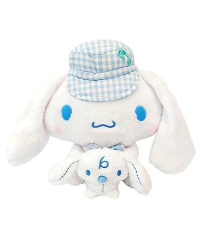 Cinnamoroll and Milk 8-inch Gingham Paperboy Plush