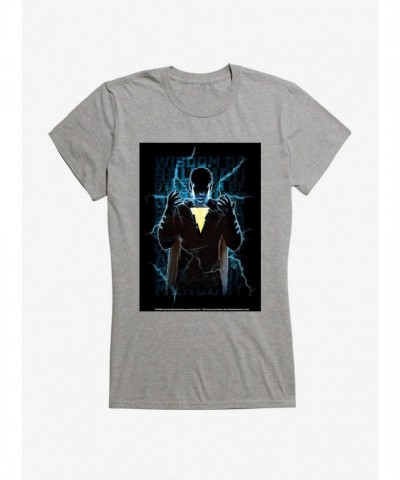 DC Comics Shazam Lightning Girls Charcoal Grey T-Shirt