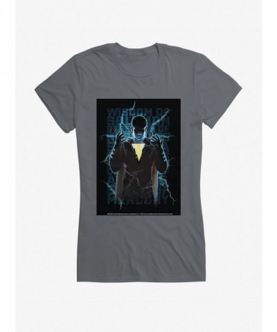 DC Comics Shazam Lightning Girls Charcoal Grey T-Shirt