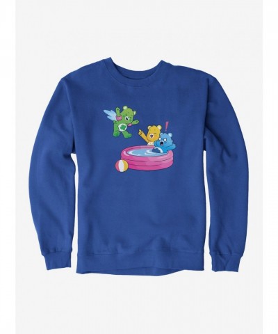 Care Bears Summer Sweatshirt for Men - Pool Jump Design